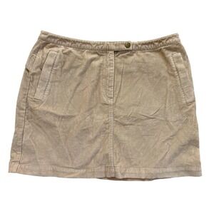 The Limited Skirt Women 8 Tan Corduroy Stretch Mini Pocketed